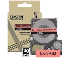 EPSON Matte Tape Raudona/Juodas 18mm 8m LK-5RBJ