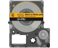 Epson „LabelWorks LK-4YBJ“ – juodas ant matinės geltonos spalvos – ritinėlis (1,2 cm x 8 m) 1 kasetė(-ės) pakabinimo dėžutė – juostos kasetė – skirta „LabelWorks LW-C410“, „LW-C610“
