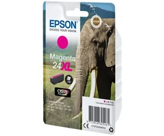 Epson „Elephant“ vienkartinė pakuotė, rausvai raudona, 24XL „Claria Photo HD“ rašalas, rausvai raudonas, pigmento pagrindo rašalas, 8,7 ml, 1 vnt., 740 puslapių