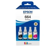 Epson 664 EcoTank (C13T66464A) Rašalo papildymo buteliukų komplektas, CMYK