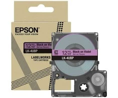 Epson Epson LabelWorks LK-4UBP - Juodas auf Violett - Rolle (1,2 cm x 8 m) 1 Kassette(n) Hangebox - Bandkassette - fur LabelWorks LW-C410, LW-C610