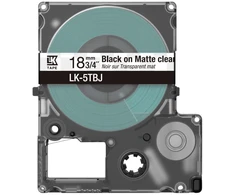 Epson LK-5TBJ - Juodas - Transparent - Thermal transfer - Matte - LabelWorks LW-C410 - 1.8 cm