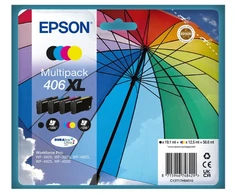 Epson Daugiapakis 4 spalvų 406XL Umbrella DURABrite Ultra rašalas, didelio (L) našumo, 19,1 ml, 1 vnt., rinkinys