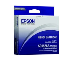 Epson SIDM juodas kasetės krepšelis LQ-670/680/pro/860/1060/25xx (C13S015262), - Epson LQ-1060 - Epson LQ-2500 - Epson LQ-2500+ - Epson LQ-2550 - Epson LQ-670 - Epson..., Juoda, Taškinė matrica, 24 adatų, 2000000 simbolių, Juoda
