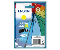 Epson Vieno pakelio geltoni 406XL skėčio formos DURABrite Ultra rašalai, didelės (XL) talpos, geltoni, 12,5 ml, 1 vnt., 1200 puslapių, vienas pakelis
