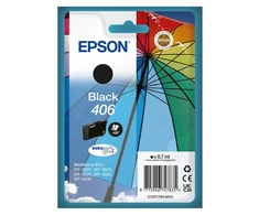 Epson Vieno pakelio juodi 406 skėčio DURABrite Ultra rašalas, standartinės išeigos, juodas, 8,7 ml, 1 vnt., 1200 puslapių, vienas pakelis