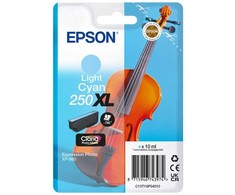 Tusz Epson 250XL - 10 ml - XL - hell Cyan - original - opakowanie blistrowe - kartridż su tuszem - dla P/N: C11CL95402
