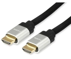 Equip 119383 HDMI 2.1 itin didelės spartos kabelis, 5,0 m, 8K/60Hz, 4K/120Hz, 5 m, HDMI Type A (Standard), HDMI Type A (Standard), 48 Gbit/s, garso grąžinimo kanalas (ARC), juodas, sidabrinis