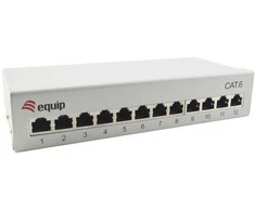 Equip Patchpanel 12x RJ45 Cat6 FTP Desktop ISO/IEC hellgrau