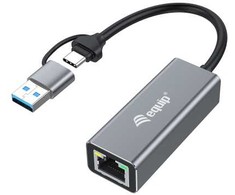 Adapteris USB Equip USB-C - RJ-45 Pilka (133495)