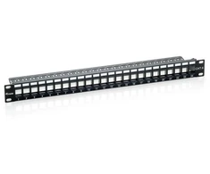 „Equip“ komutacinis skydelis 24x Cat6 19 UTP 1HE „Keystone“ montažo programinė įranga