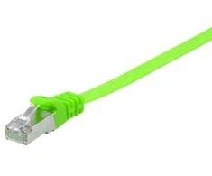 Equip Kabelis połączeniowy Cat6A U/FTP 2xRJ45 3.00m žalia płaski LSZH