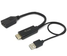 Equip HDMI į DisplayPort adapteris, 0,15 m, HDMI Type A (standartinis), DisplayPort, vyriškas, vyriškas, tiesus
