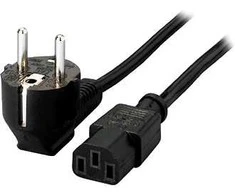 Equip High Quality Power Cord, C13 to Schuko, 1.8m, 1.8 m, CEE 7/7, C13 coupler, H05VV-F3G, 250 V, 10 A