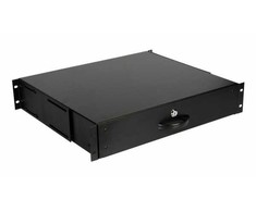 Equip Equip stalčius 19" serverių spintelėms 2U, rakinamas juodas