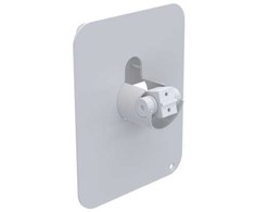 Ergonomic Solutions „SpacePole“ terminalo mokėjimo priekinė plokštė („DuraTilt“), skirta „Samsung“ 24 colių terminalui, POS plokštė, balta, metalinė, 145 mm, 63,9 mm, 184,5 mm