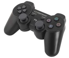 Esperanza EGG109K, valdymo svirtis, „Playstation 3“, krypties valdikliai, pasirinkimo mygtukas, pradžios mygtukas, analoginis, belaidis, „Bluetooth“