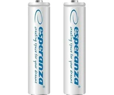ESPERANZA AKUMULATORKI NI-MH AAA 1000MAH 2SZT. balta