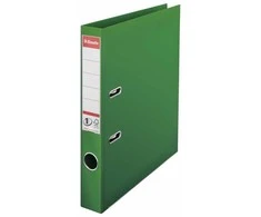 Laikiklis Esselte Nr. 1 registratorius su svirtimi, PP, 30 % perdirbtos folijos, A4, plastikinis, žalias, 350 lapų, 5 cm, 52 x 287 x 318 mm