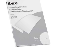 Ibico laminavimo vokeliai A4 formato, šviesūs, 80 my - (100 vnt.)