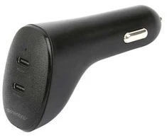 ESSENTIALS Automobilinis įkroviklis 20 W, 2 x USB-C PD 20 W, juodas