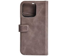 Dėklas ESSENTIALS „iPhone 13 Mini“ odinė piniginė, nuimama, pilka