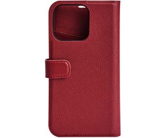 Dėklas ESSENTIALS „iPhone 13 Pro“ odinė piniginė, nuimama, raudona