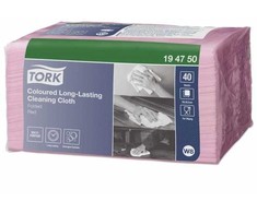 Essity Denmark As Valymo šluostė „Tork® W8“, 194750, universali, raudona, 40 vnt. pakuotėje.