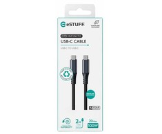 USB eStuff USB-C - USB-C 2 m Juodas (INFINITE USB-C kabelis 2 m, USB4)