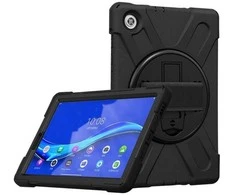 eSTUFF Lenovo TAB P11 juodas „Defender“ dėklas. Pakeltas.