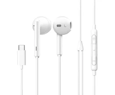 eSTUFF į ausis įkišamos Headphone skirta USB-C Devices, su laidu, Calls/Music, 90 g, Ausinės, Baltas