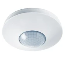 ESYLUX Dali judesio davikliai 360° lubiniai 230 V AC. Aptikimo diapazonas 8 m. Ø108 mm, baltos spalvos RAL 9010