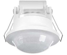 ESYLUX Lubose montuojamas judesio jutiklis BASIC EXPRESS MD 360° 08 IR 1C FM IP23 WH, veikimo nuotolis apie Ø 8 m, nulinio taško kirtimo relės funkcija