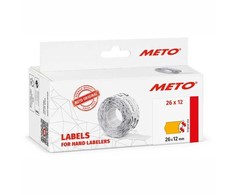 Etiketė Meto 26x12 mm neoninės oranžinės spalvos permanentiniai žymekliai, 1000 vnt./juostelių, 6 rulonai/pak.