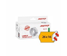 Etiketė Meto 26x16 mm neoninės oranžinės spalvos permanentiniai žymekliai, 1000 vnt./rul., 6 rulonai/pak.
