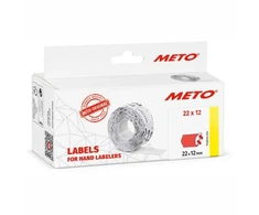Etiketė Meto 22x12mm neoninė raudona permanentinė 1000 vnt./ritinėlis 6 ritinėliai/pak. - (6 vnt.)