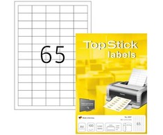 Herma Etiketter TopStick 38,1x21,2 mm hvid - (100 ark x 65 stk.)