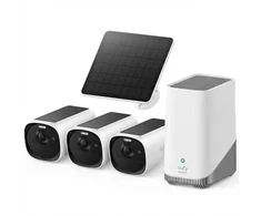 „eufyCam E40“ 3 kamerų rinkinys („HomeBase S380“ ir saulės baterija)