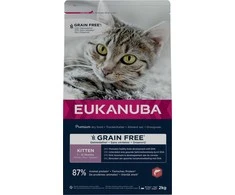 Sausas Kačių Maistas - Eukanuba Be Grūdų Kačiukams Su Lašiša 2 Kg