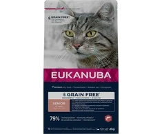 Sausas Kačių Maistas - Eukanuba Be Grūdų Senjorams Su Lašiša