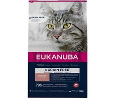 Eukanuba Eukanuba EUK kačių pašaras senjorams begrūdis su lašiša, 10 kg