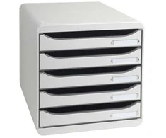 Exacompta 309740D, Polystyrene, Pilkas, 5 drawer(s), Letter, Note, Paper, 347 x 278 x 271 mm, A4