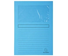 Exacompta 50162E, Įprasta dokumentų byla, A4, Kartonas, Mėlyna, 160 g/m², 220 mm