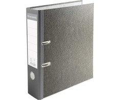 Exacompta Premium Touch A4 80 mm dokumentų segtuvai, pilka nugarėlė/pilka marmuruota, su etikete ant nugarėlės – (20 vnt./dėž.)