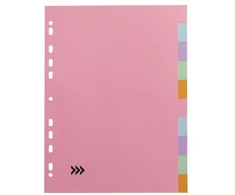Exacompta Skirtukai, Lyreco, A4, 160 g, kartonas, 10 dalių