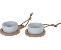 Excellent Housewares Dubuo ant lentos padažui, panardinimui, užkandžiams, užkandžiams, 2 vnt