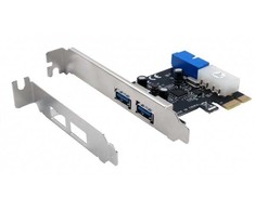 Šakotuvas EXSYS EX-11049, PCIe, USB 3.2 Gen 1 (3.1 Gen 1), Lizdas, Pilno aukščio / Žemo profilio, Vidinis 19 kontaktų lizdas, Juoda, Sidabrinė