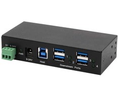 Exsys EXSYS EX-11244HMS 4 prievadų USB 3.2 Gen 1 DIN bėgio stebulės su VIA VL813 sieniniu mikroschemų rinkiniu