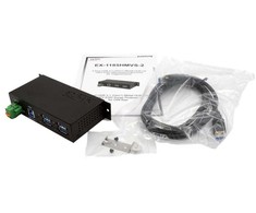 Exsys EXSYS EX-1185HMVS-2 4-portowy metalowy USB 3.2 Gen1 su ochroną przeciwprzepięciową 15KV ESD