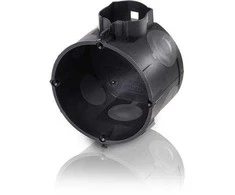 Mto Electric As Sieninė dėžutė, atspari vėjui, 1 modulis. Gylis 46 mm. Atstumas tarp varžtų 60 mm. Vamzdžių įvadai 20–25 mm, su 4 varžtų bokšteliais. Juoda euro dėžutė. Be halogenų.
